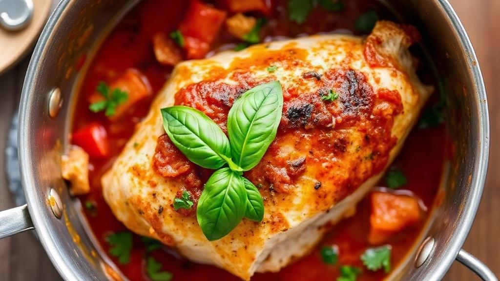 Duszona pierś z indyka w sosie pomidorowym z dodatkiem cukinii i świeżej bazylii. Jak przygotować duszoną pierś z indyka krok po kroku (z praktycznymi wskazówkami)